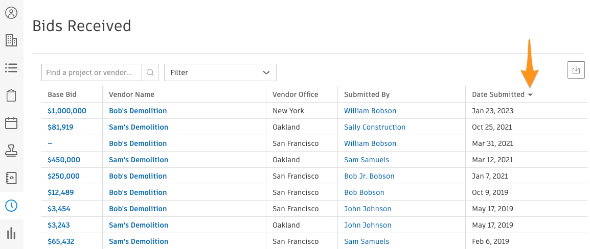 How to use Bid (BC – BuildingConnected (us)