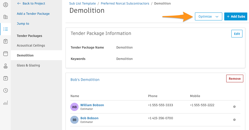 How to optimize sub list templates – BuildingConnected (au)