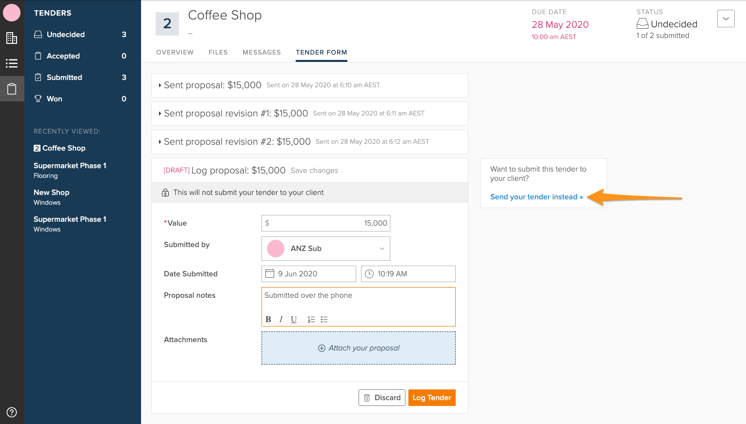 How subcontractors can log tenders in opportunity groups ...